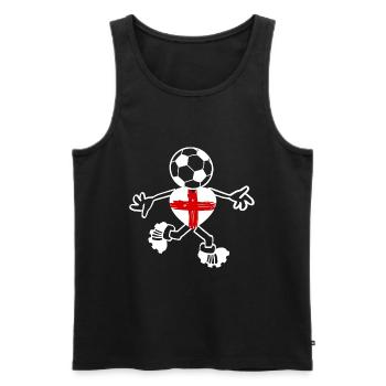 Das englische Team - Männer Premium Bio Tank Top - Schwarz - Vorne - Michal (187cm)