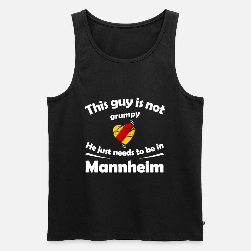 Daheim in Mannheim - Männer Premium Bio Tank Top - Schwarz