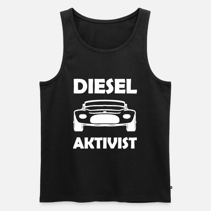 Der Diesel Aktivist - Männer Premium Bio Tank Top - Schwarz