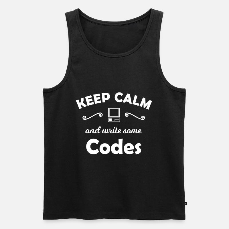 Code Programmer - Men's Premium Organic Tank Top - black