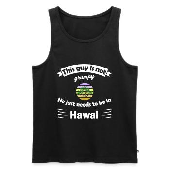 Urlaub in Hawai - Männer Premium Bio Tank Top - Schwarz - Vorne - Michal (187cm)