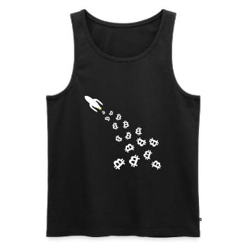 The Coin rockets - Men's Premium Organic Tank Top - black - Front - Michal (187cm)