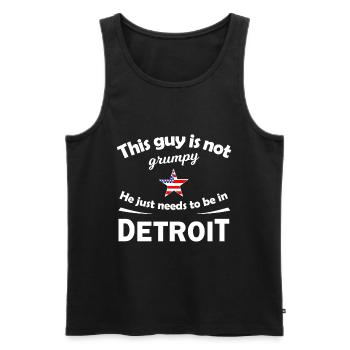 Les gars de Detroit - Débardeur bio Premium Homme - noir - Devant - Michal (187cm)