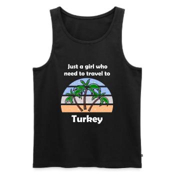Tourist in Turkey - Men's Premium Organic Tank Top - black - Front - Michal (187cm)