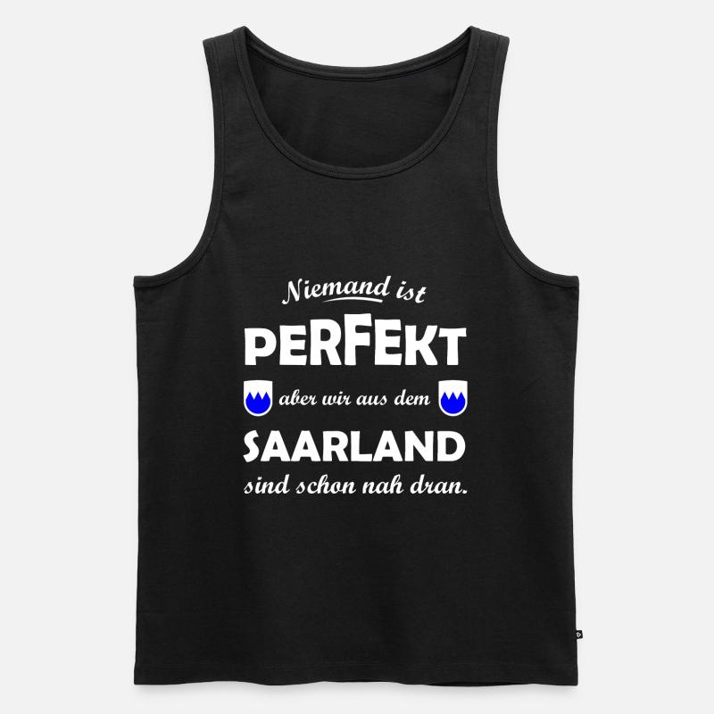 Saarländer - Männer Premium Bio Tank Top - Schwarz