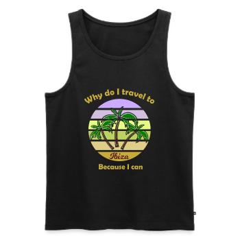 Urlaub auf den Balearen - Männer Premium Bio Tank Top - Schwarz - Vorne - AI Model Male 178 light (178cm)