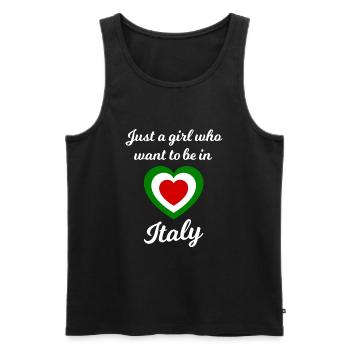 The girl from Italy - Men's Premium Organic Tank Top - black - Front - Michal (187cm)