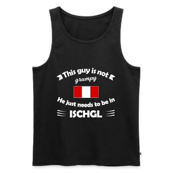 Ski in Ischgl - Männer Premium Bio Tank Top - Schwarz - Vorne - Michal (187cm)