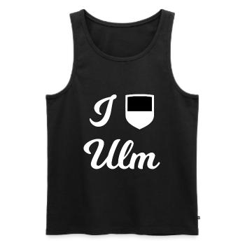 Les habitants d’Ulm - Débardeur bio Premium Homme - noir - Devant - Michal (187cm)