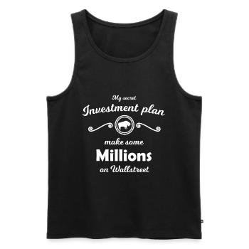 Der Wall Street Anleger - Männer Premium Bio Tank Top - Schwarz - Vorne - Michal (187cm)