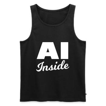 Intelligence artificielle - Débardeur bio Premium Homme - noir - Devant - AI Model Male 178 light (178cm)