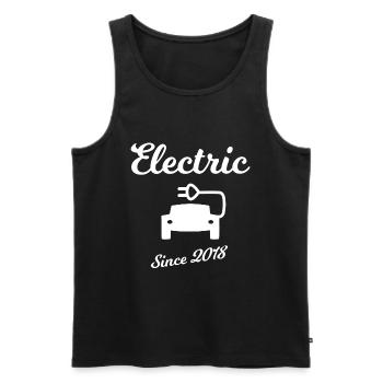 Électrique depuis 2018 - Débardeur bio Premium Homme - noir - Devant - Michal (187cm)