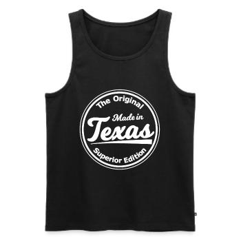 Fabriqué au Texas - Débardeur bio Premium Homme - noir - Devant - Michal (187cm)