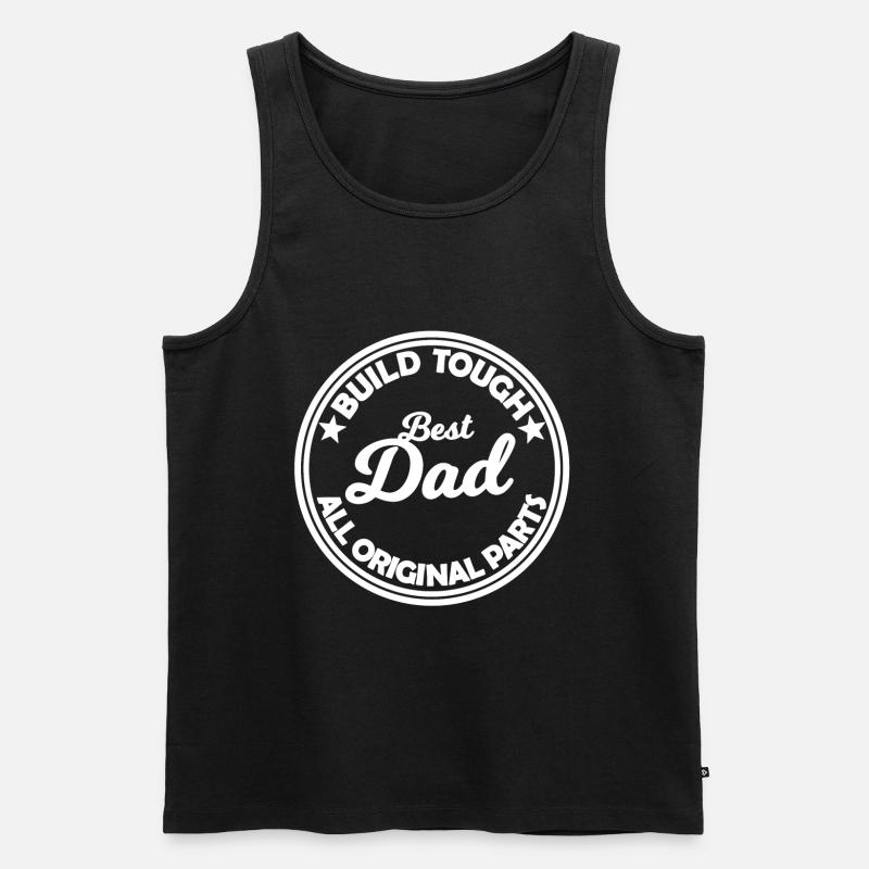 Der beste Papa - Männer Premium Bio Tank Top - Schwarz