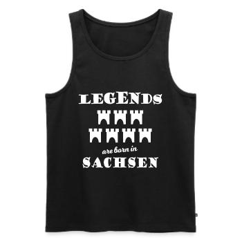 Les Saxons de Transylvanie - Débardeur bio Premium Homme - noir - Devant - AI Model Male 178 light (178cm)