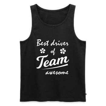 Der Beste Fahrer - Männer Premium Bio Tank Top - Schwarz - Vorne - Michal (187cm)