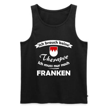 Heimweh nach dem schönen Franken - Männer Premium Bio Tank Top - Schwarz - Vorne - Michal (187cm)
