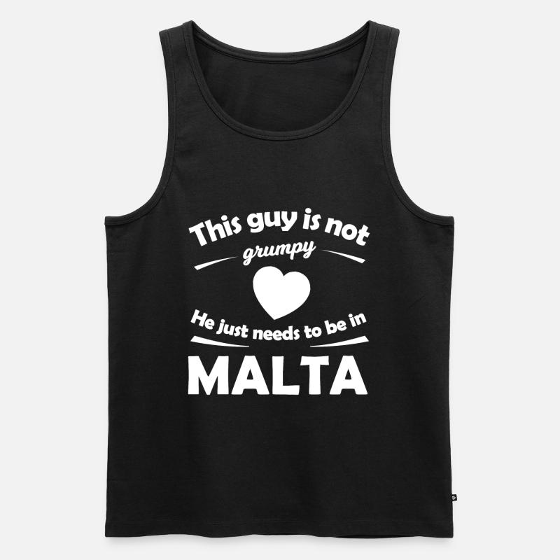 Zuhause in Malta - Männer Premium Bio Tank Top - Schwarz