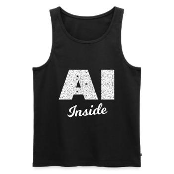 Funny, clever and smart - Men's Premium Organic Tank Top - black - Front - Michal (187cm)