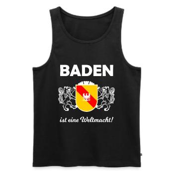Die Badener kommen - Männer Premium Bio Tank Top - Schwarz - Vorne - AI Model Male 178 light (178cm)