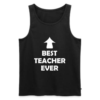 Le meilleur professeur de classe - Débardeur bio Premium Homme - noir - Devant - AI Model Male 178 light (178cm)