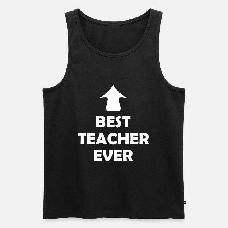 Der beste Klassenlehrer - Männer Premium Bio Tank Top - Schwarz