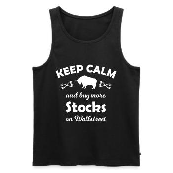 Die Börse Wall Street - Männer Premium Bio Tank Top - Schwarz - Vorne - Michal (187cm)
