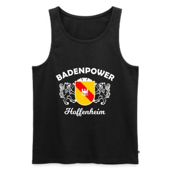 The beautiful Kraichgau - Men's Premium Organic Tank Top - black - Front - AI Model Male 178 light (178cm)