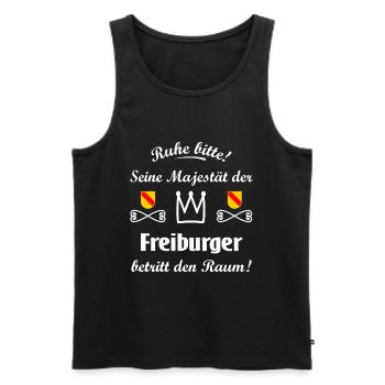 The Majesty of Fribourg - Men's Premium Organic Tank Top - black - Front - AI Model Male 178 light (178cm)