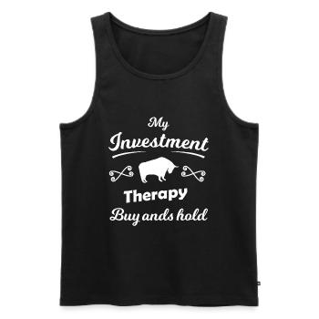 The Dividend Investor - Men's Premium Organic Tank Top - black - Front - Michal (187cm)