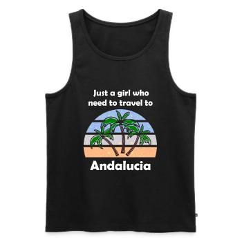 Urlaub in Andalusien - Männer Premium Bio Tank Top - Schwarz - Vorne - AI Model Male 178 light (178cm)