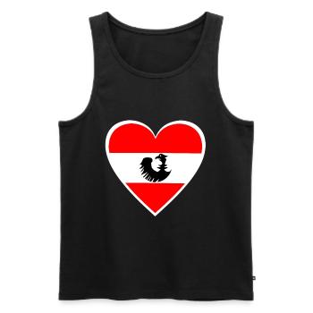 Ein Herz aus Austria - Männer Premium Bio Tank Top - Schwarz - Vorne - Michal (187cm)