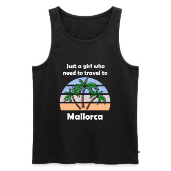 Holidays in Mallorca - Men's Premium Organic Tank Top - black - Front - Michal (187cm)