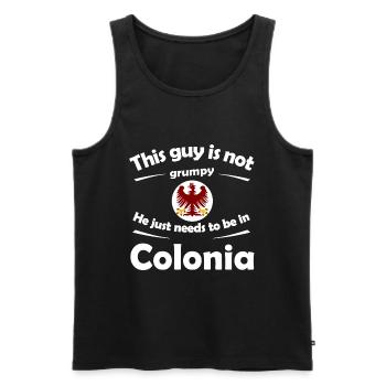 Die Heimat Colonia - Männer Premium Bio Tank Top - Schwarz - Vorne - AI Model Male 178 light (178cm)