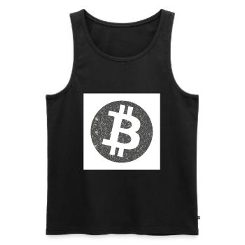 Das öffentliche Geld Bitcoin - Männer Premium Bio Tank Top - Schwarz - Vorne - Michal (187cm)