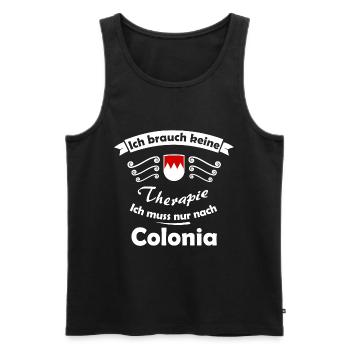 Homesickness for Cologne - Men's Premium Organic Tank Top - black - Front - Michal (187cm)