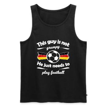 Le miracle du football allemand - Débardeur bio Premium Homme - noir - Devant - AI Model Male 178 light (178cm)