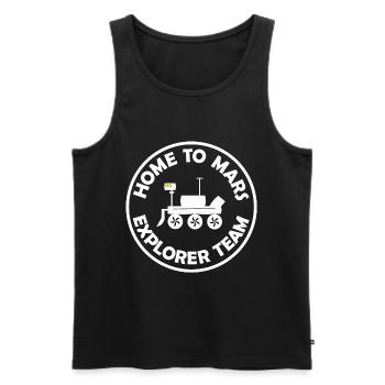 Das Entdecker Team - Männer Premium Bio Tank Top - Schwarz - Vorne - AI Model Male 178 light (178cm)
