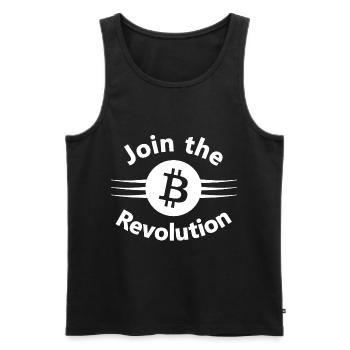 Starte die Revolution - Männer Premium Bio Tank Top - Schwarz - Vorne - Michal (187cm)