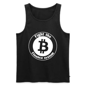 Sei Deine eigene Bank - Männer Premium Bio Tank Top - Schwarz - Vorne - AI Model Male 178 light (178cm)