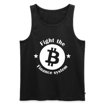 The path to financial freedom - Men's Premium Organic Tank Top - black - Front - AI Model Male 178 light (178cm)