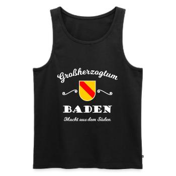 Funny Baden sayings Badnerland - Men's Premium Organic Tank Top - black - Front - AI Model Male 178 light (178cm)