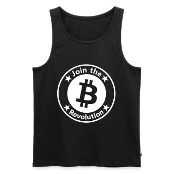 Das neue Geld Bitcoin - Männer Premium Bio Tank Top - Schwarz - Vorne - Michal (187cm)