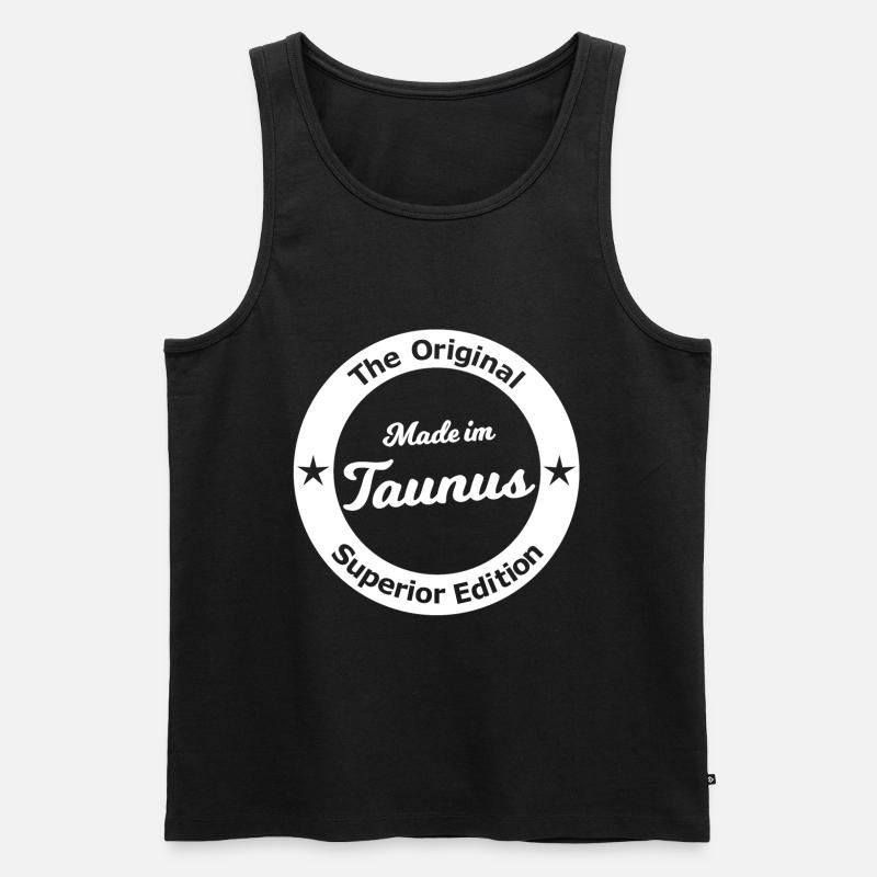 Made im Taunus - Männer Premium Bio Tank Top - Schwarz