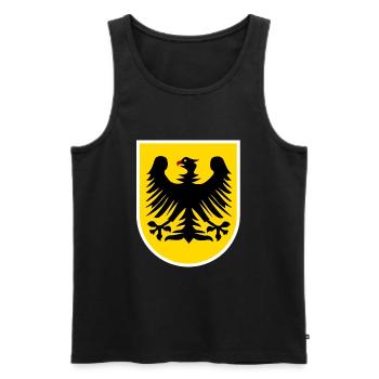 Zuhause in Deutschland - Männer Premium Bio Tank Top - Schwarz - Vorne - Michal (187cm)