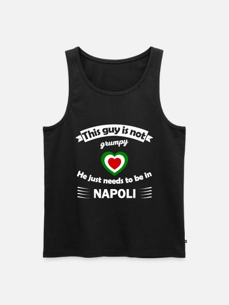 Homesick for Naples - Men's Premium Organic Tank Top - black