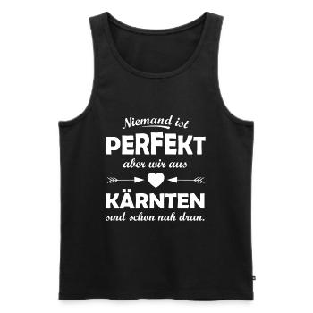 At home in Carinthia, Austria - Men's Premium Organic Tank Top - black - Front - AI Model Male 178 light (178cm)