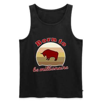The Next Millionaire - Men's Premium Organic Tank Top - black - Front - AI Model Male 178 light (178cm)