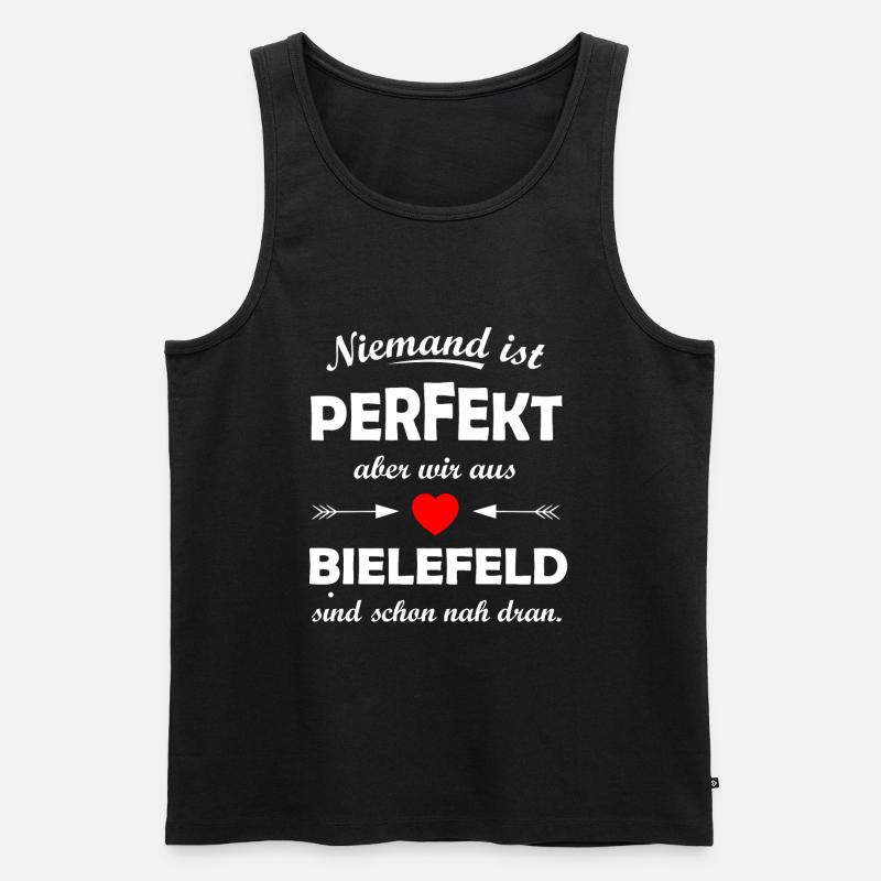 Die Fans aus Bielefeld - Männer Premium Bio Tank Top - Schwarz