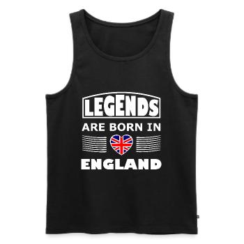 Die Engländer kommen - Männer Premium Bio Tank Top - Schwarz - Vorne - Michal (187cm)